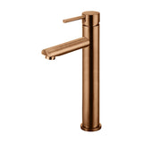 Round Tall Basin Mixer - Lustre Bronze