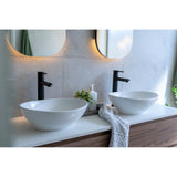 Round Tall Basin Mixer in Matte Black - alternative product view