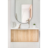Round Tall Curved Basin Mixer - Champagne