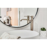 Round Tall Curved Basin Mixer in Matte Black - side profile view (12 of 35)