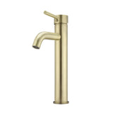 Round Tall Curved Basin Mixer - Tiger Bronze