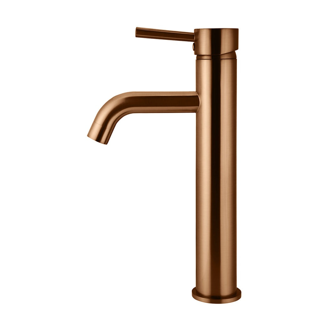 Round Tall Basin Mixer Curved - angled product view