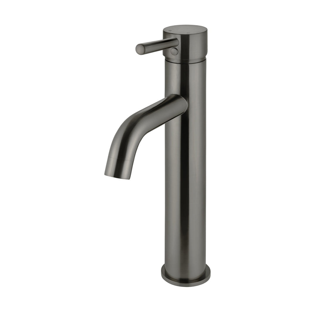 Round Tall Curved Basin Mixer in Matte Black - finish and profile close-up (31 of 35)