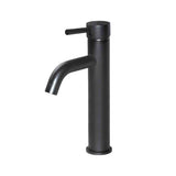 Round Tall Curved Basin Mixer - Matte Black