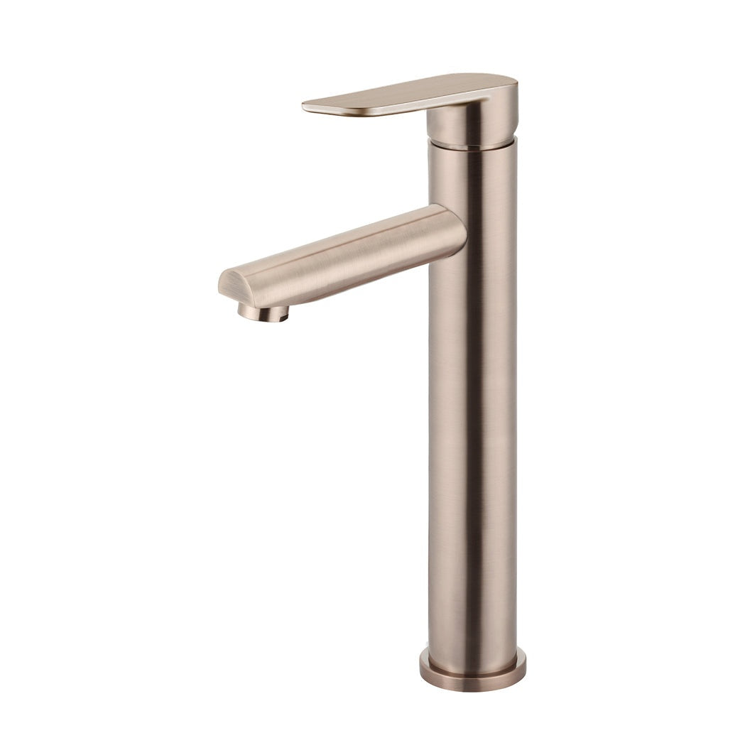 Round Paddle Tall Basin Mixer in Matte Black - finish and profile close-up