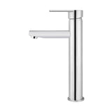 Round Paddle Tall Basin Mixer - Polished Chrome
