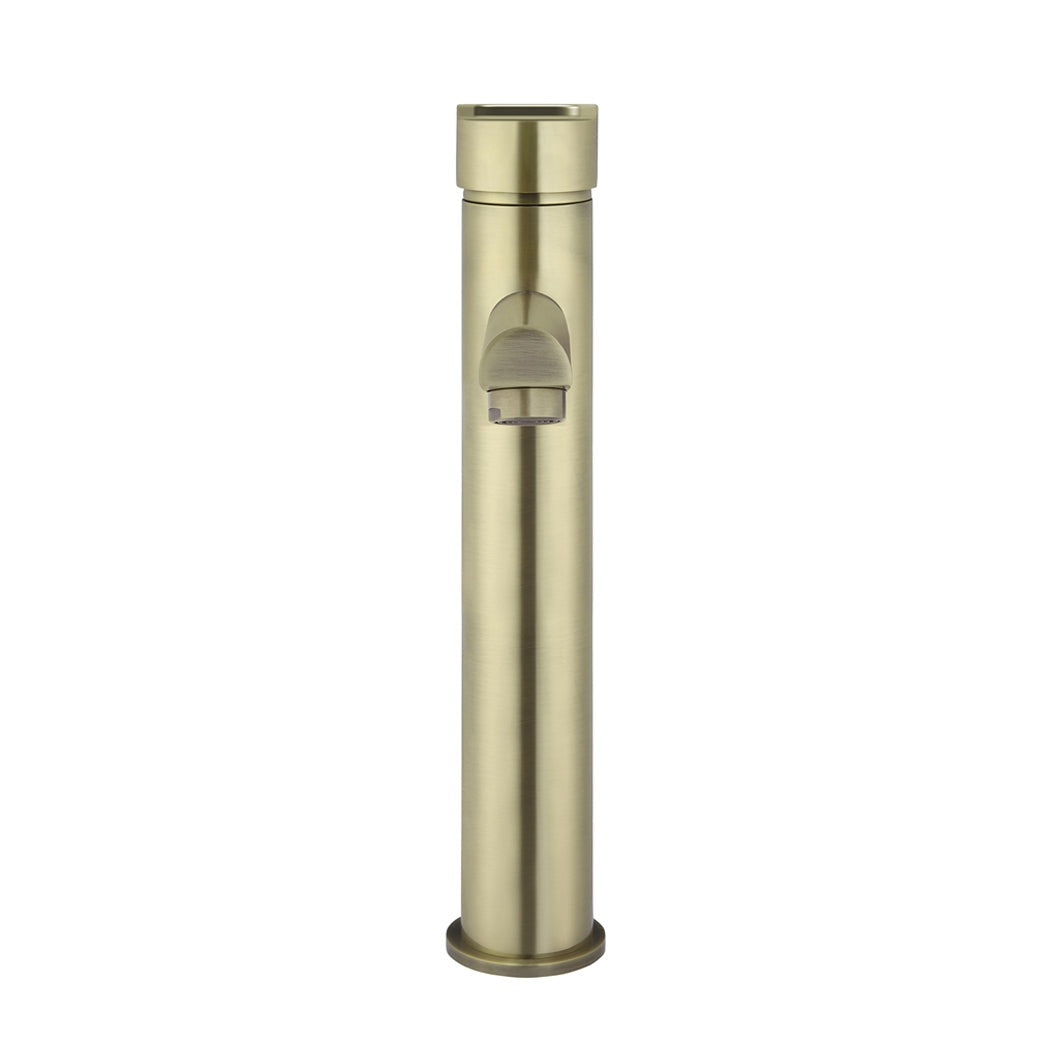 Round Paddle Tall Basin Mixer - Tiger Bronze