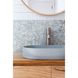 Round Pinless Tall Basin Mixer in Matte Black - angled product view (10 of 29)