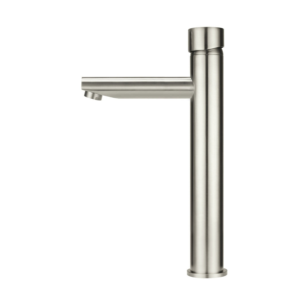 Round Pinless Tall Basin Mixer - Brushed Nickel