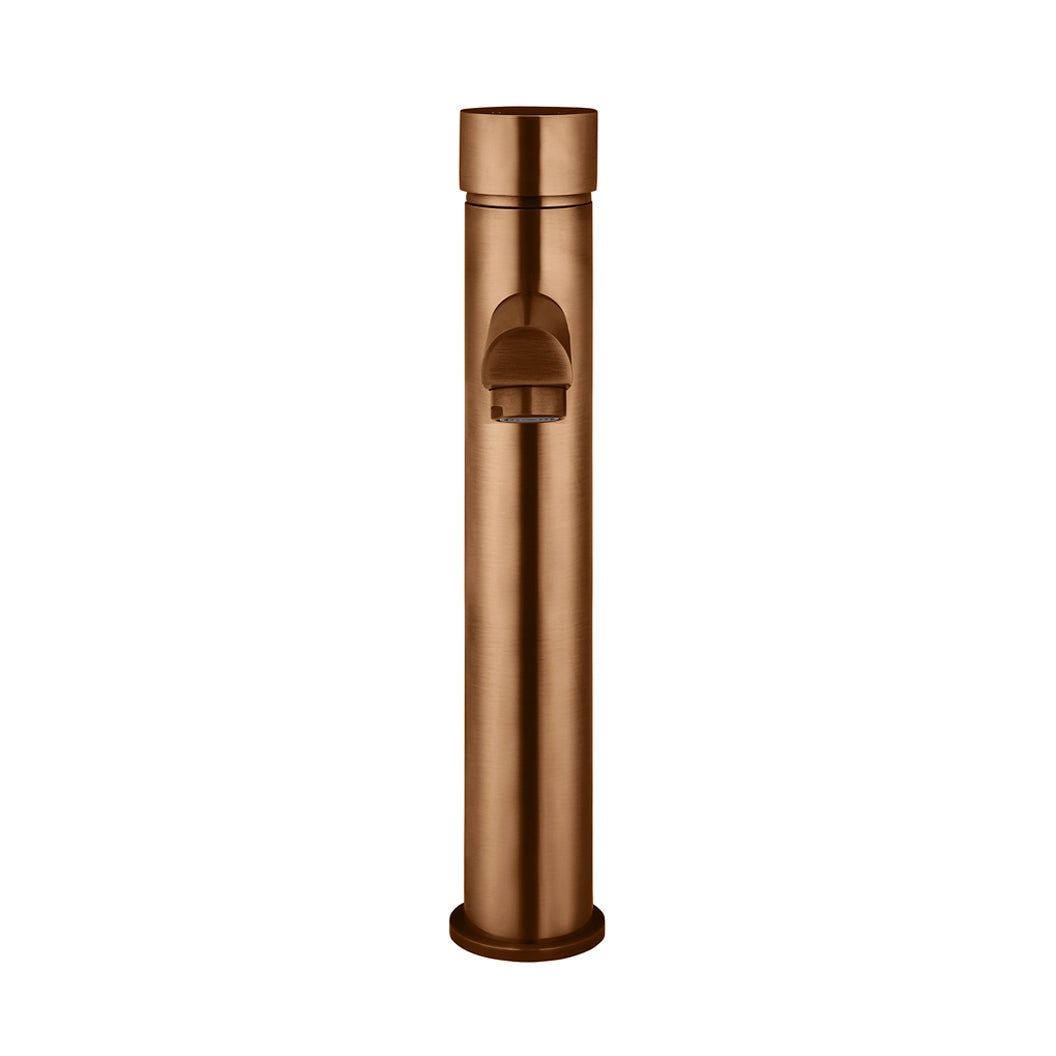 Round Pinless Tall Basin Mixer - Lustre Bronze