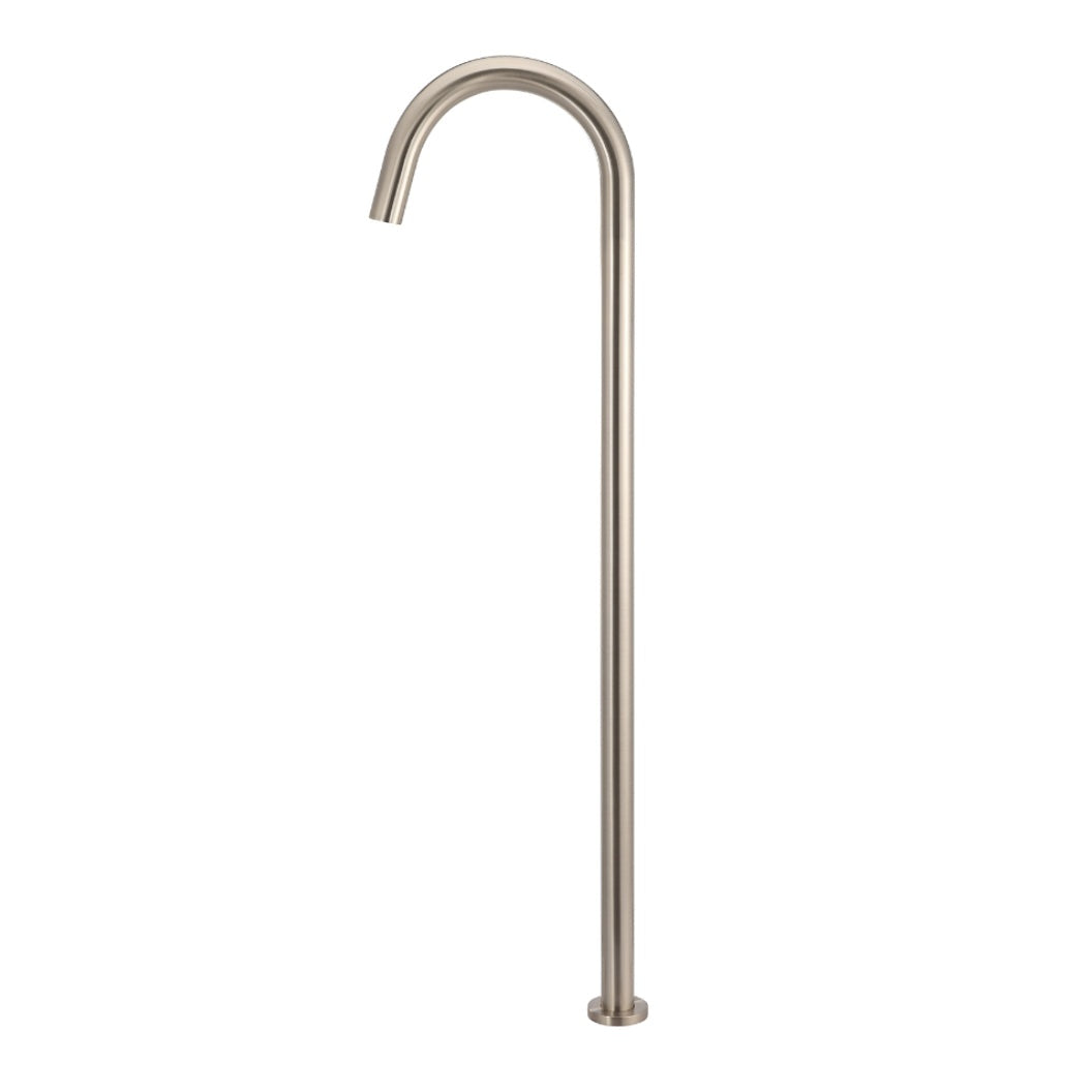 Round Freestanding Bath Spout - Champagne