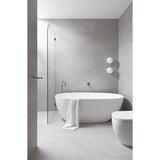 Round Freestanding Bath Spout - Champagne