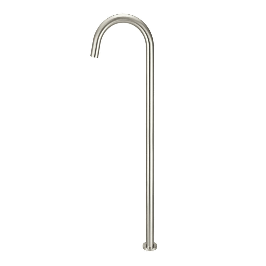 Round Freestanding Bath Spout - Brushed Nickel