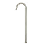 Round Freestanding Bath Spout - Brushed Nickel