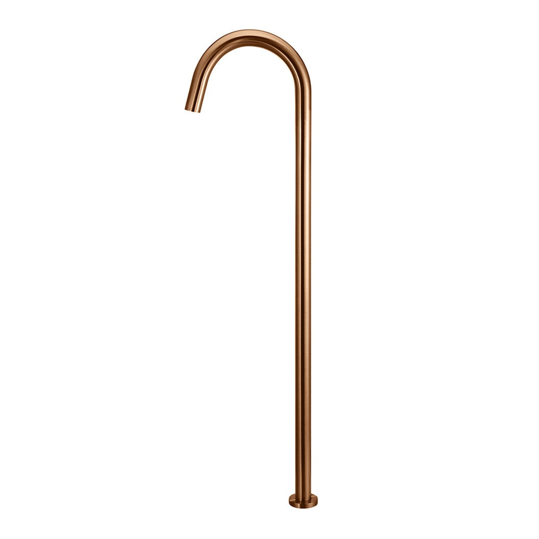 Round Freestanding Bath Spout - Lustre Bronze