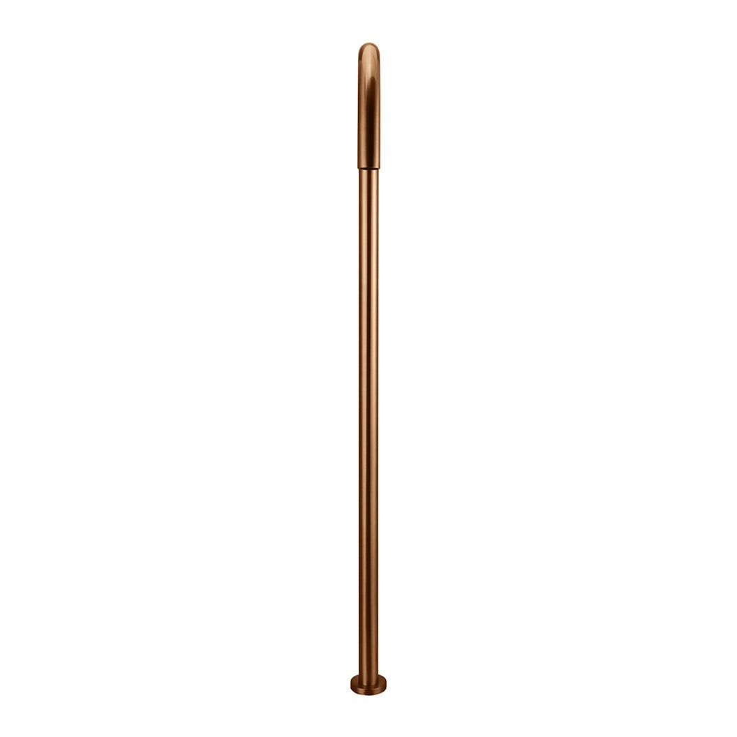 Round Freestanding Bath Spout - Lustre Bronze