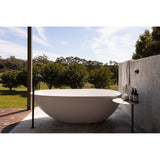Round Freestanding Bath Spout in Matte Black - full product view (40 of 42)