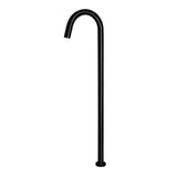 Round Freestanding Bath Spout in Matte Black - front view