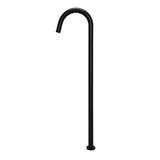 Round Freestanding Bath Spout - Matte Black