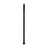 Round Freestanding Bath Spout in Matte Black - close-up detail view