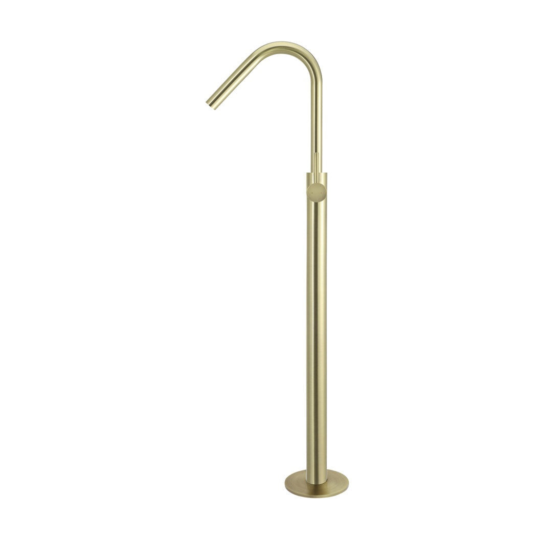 Round Freestanding Bath Spout and Hand Shower - Tiger Bronze