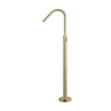 Round Freestanding Bath Spout and Hand Shower - Tiger Bronze