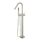 Round Freestanding Bath Spout and Hand Shower