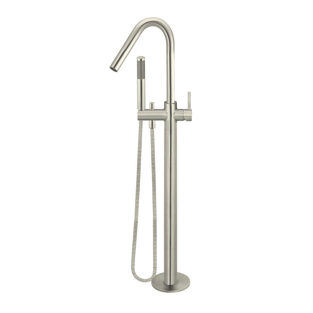 Round Freestanding Bath Spout and Hand Shower