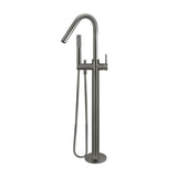 Round Freestanding Bath Spout and Hand Shower
