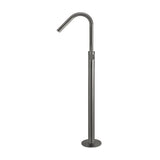 Round Freestanding Bath Spout and Hand Shower - Shadow