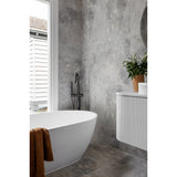Round Freestanding Bath Spout and Hand Shower in Matte Black - full product view (40 of 40)