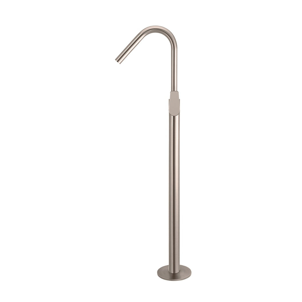 Round Paddle Freestanding Bath Spout and Hand Shower in Matte Black - angled product view (10 of 30)