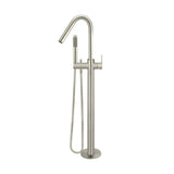Round Paddle Freestanding Bath Spout and Hand Shower