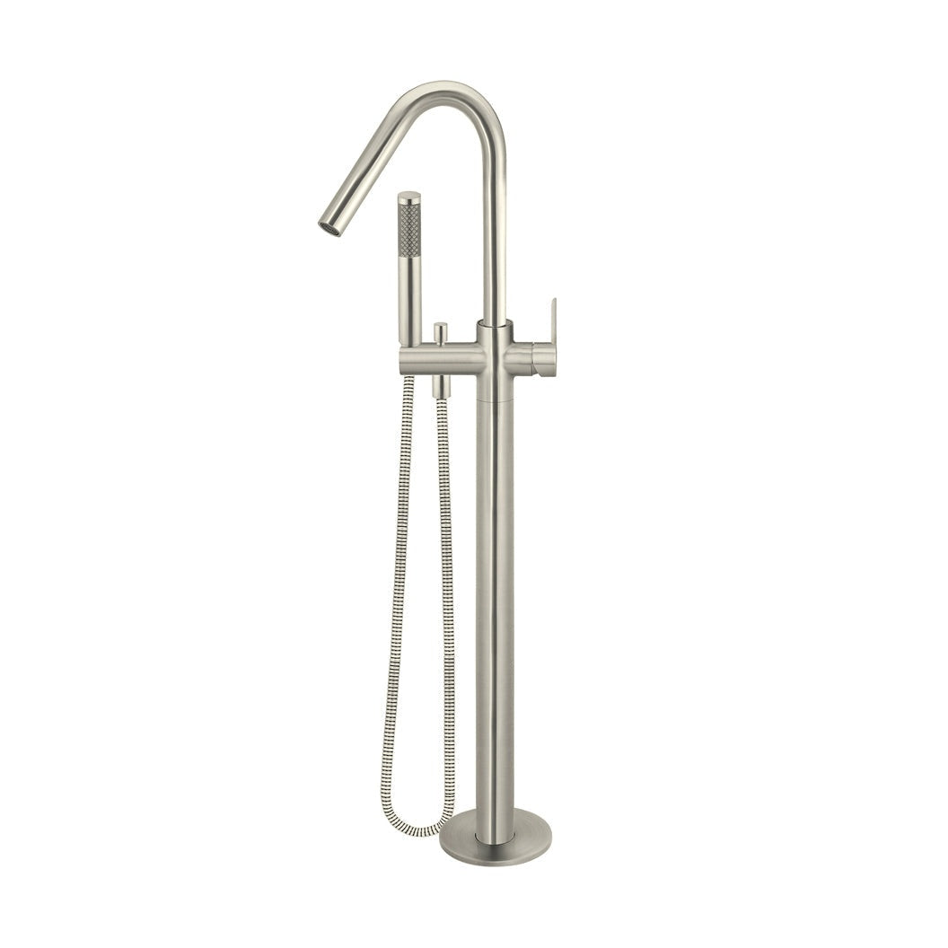 Round Paddle Freestanding Bath Spout and Hand Shower