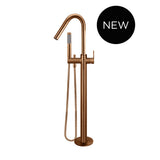 Round Paddle Freestanding Bath Spout and Hand Shower