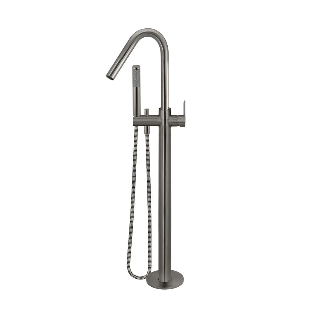 Round Paddle Freestanding Bath Spout and Hand Shower