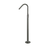 Round Paddle Freestanding Bath Spout and Hand Shower - Shadow