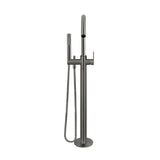 Round Paddle Freestanding Bath Spout and Hand Shower - Shadow