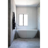 Round Pinless Freestanding Bath Spout and Hand Shower - Polished Chrome
