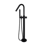 Round Pinless Freestanding Bath Spout and Hand Shower