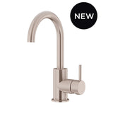 Round Gooseneck Basin Mixer with Cold Start