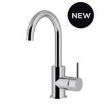 Round Gooseneck Basin Mixer with Cold Start