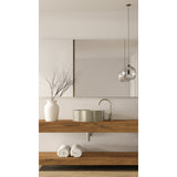 Round Gooseneck Basin Mixer with Cold Start - Brushed Nickel