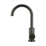 Round Gooseneck Basin Mixer with Cold Start - Shadow