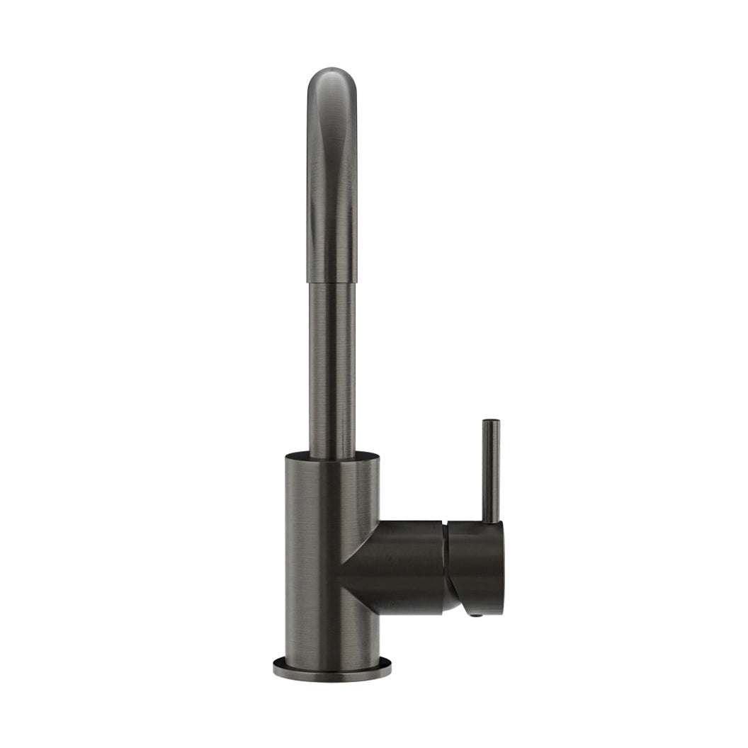 Round Gooseneck Basin Mixer with Cold Start - Shadow