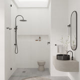 Round Gooseneck Basin Mixer with Cold Start in Matte Black - alternative product view (37 of 38)