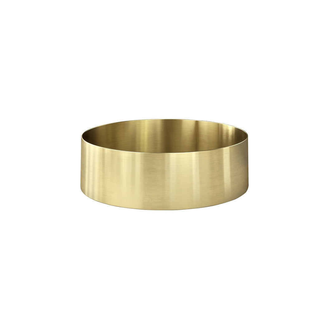 Steel Round Bathroom Basin 380 x 110 - Tiger Bronze