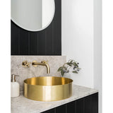 Steel Round Bathroom Basin 380 x 110 - Tiger Bronze