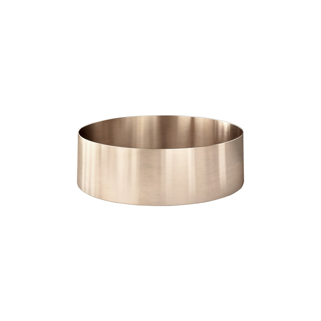 Steel Round Bathroom Basin 380 x 110 PVD - Champagne