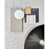 Steel Round Bathroom Basin 380 x 110 - finish and profile close-up